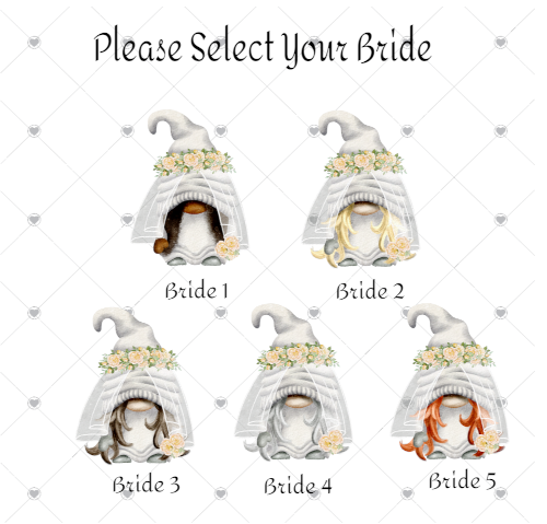 To A Special Couple On Your Wedding Day Gnome Bride & Groom Card